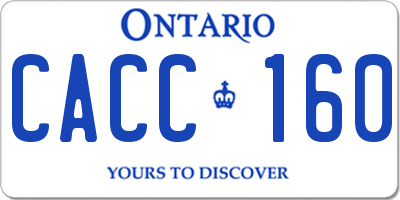 ON license plate CACC160