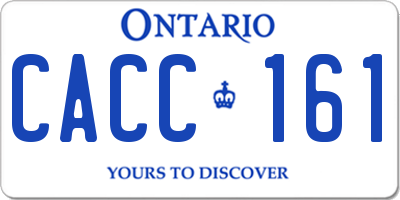 ON license plate CACC161