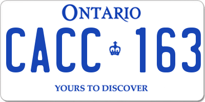 ON license plate CACC163