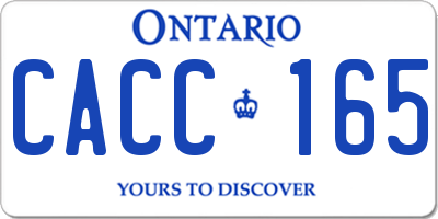 ON license plate CACC165