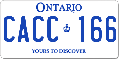 ON license plate CACC166