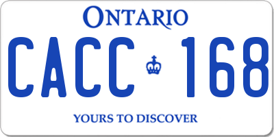 ON license plate CACC168