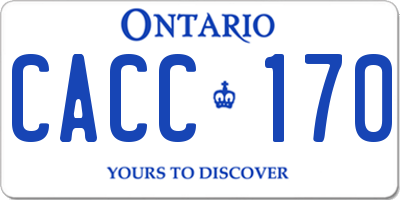 ON license plate CACC170