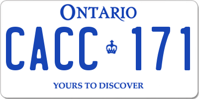 ON license plate CACC171