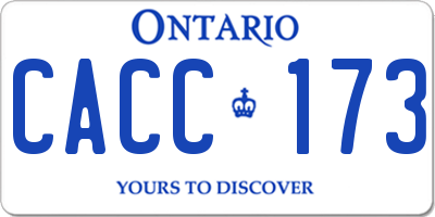 ON license plate CACC173