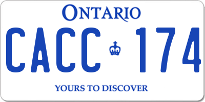 ON license plate CACC174