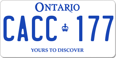 ON license plate CACC177