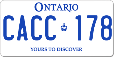 ON license plate CACC178