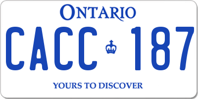 ON license plate CACC187