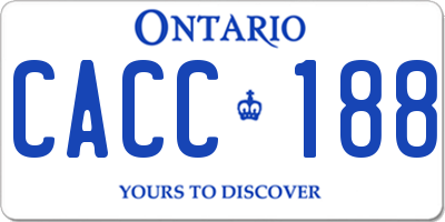 ON license plate CACC188