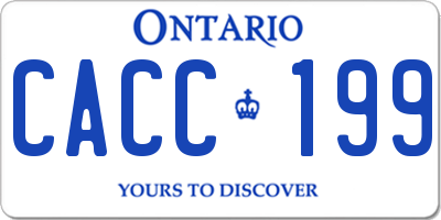 ON license plate CACC199