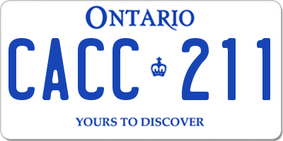 ON license plate CACC211