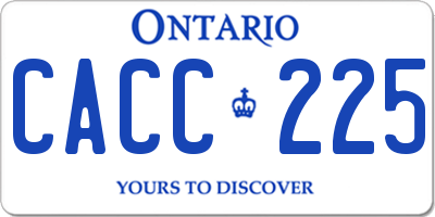 ON license plate CACC225