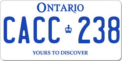 ON license plate CACC238