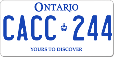 ON license plate CACC244