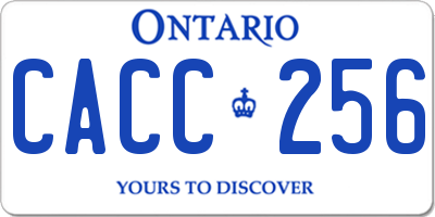 ON license plate CACC256