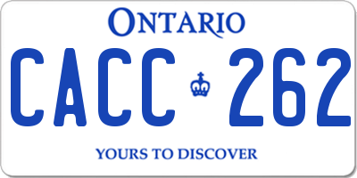 ON license plate CACC262