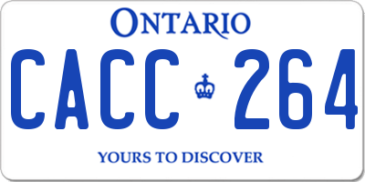 ON license plate CACC264