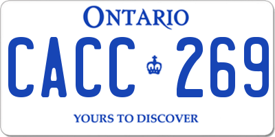 ON license plate CACC269