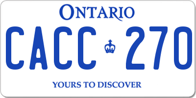 ON license plate CACC270