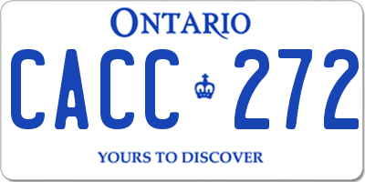 ON license plate CACC272