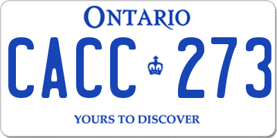 ON license plate CACC273