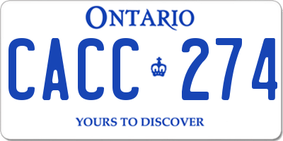 ON license plate CACC274