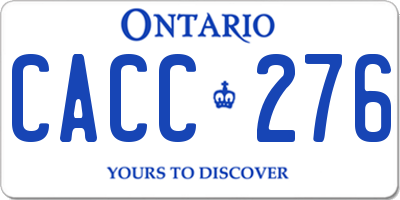 ON license plate CACC276