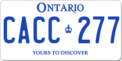 ON license plate CACC277