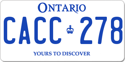 ON license plate CACC278