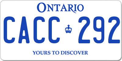 ON license plate CACC292