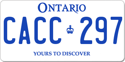 ON license plate CACC297