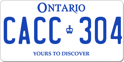 ON license plate CACC304