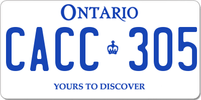 ON license plate CACC305