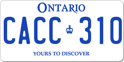 ON license plate CACC310