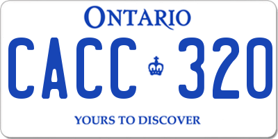 ON license plate CACC320