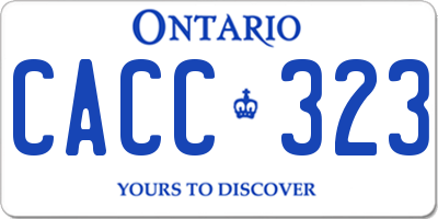 ON license plate CACC323