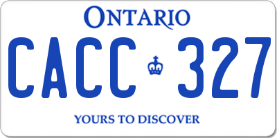 ON license plate CACC327