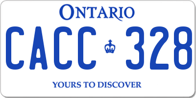 ON license plate CACC328