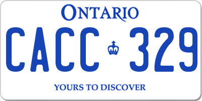 ON license plate CACC329