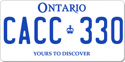 ON license plate CACC330