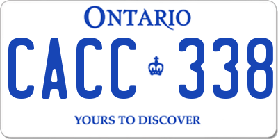 ON license plate CACC338