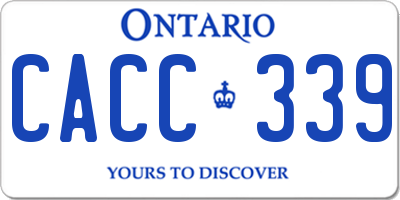 ON license plate CACC339