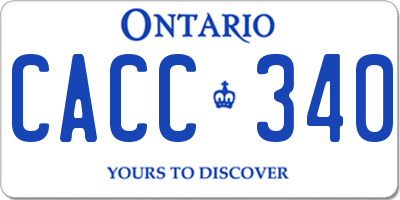 ON license plate CACC340