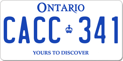 ON license plate CACC341