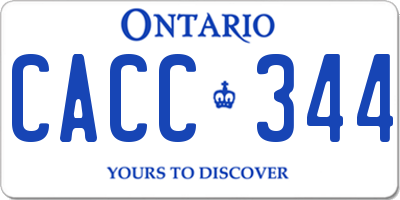 ON license plate CACC344