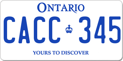 ON license plate CACC345