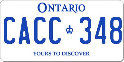 ON license plate CACC348