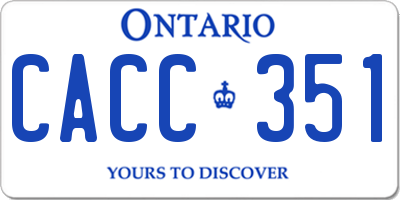 ON license plate CACC351