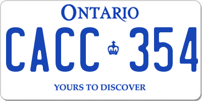 ON license plate CACC354